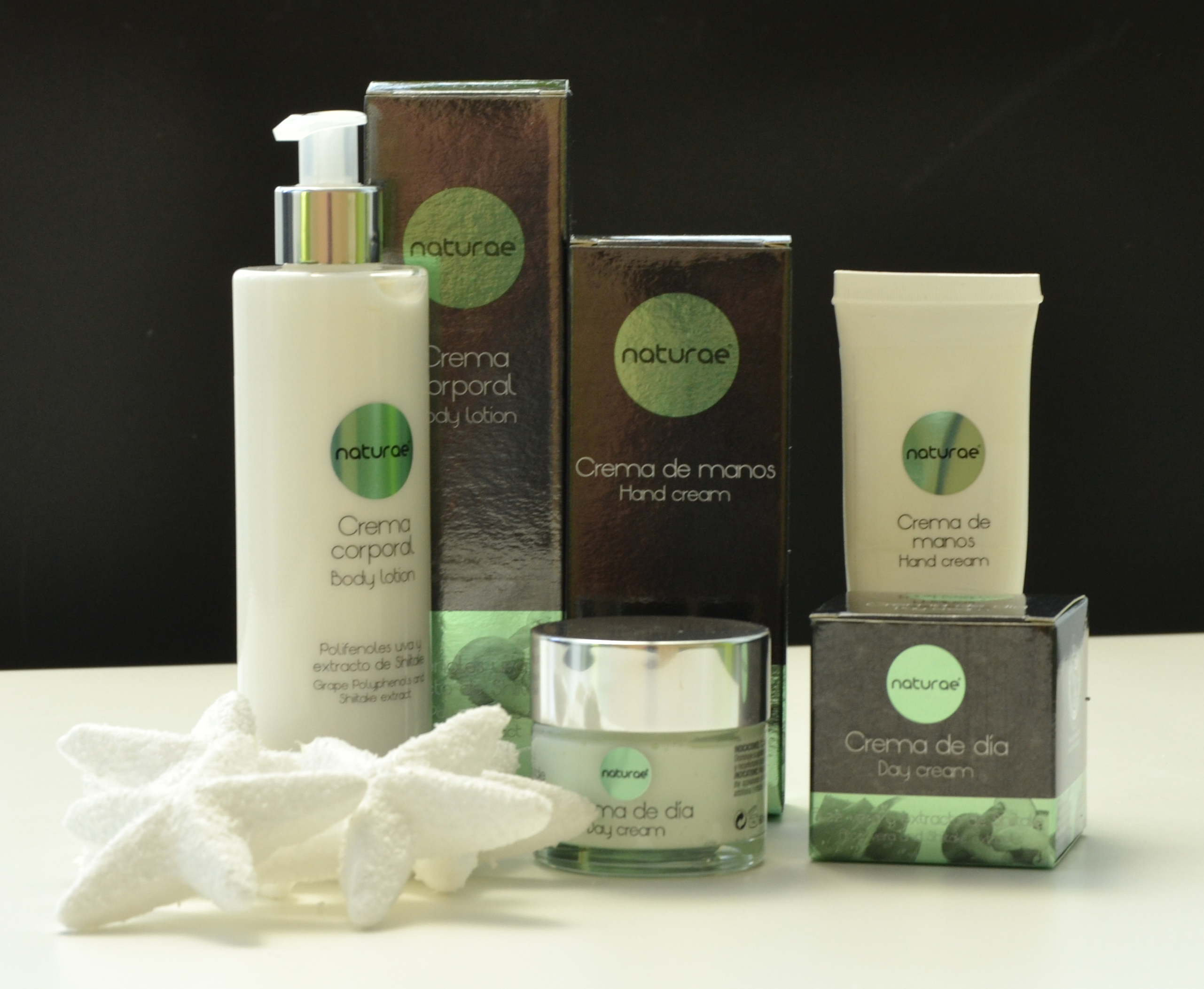 Lote de productos cosméticos de Aloe Vera y Shiitake. Biofactoría Naturae et Salus