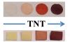 El polímero cambia de color, de blanco a rojo, cuando detecta TNT El polímero cambia de color, de blanco a rojo, cuando detecta TNT