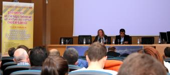 Carmen Campelo Tascón, de UGT Castilla y León y Juan Manuel Manso Villalaín, de la Universidad de Burgos